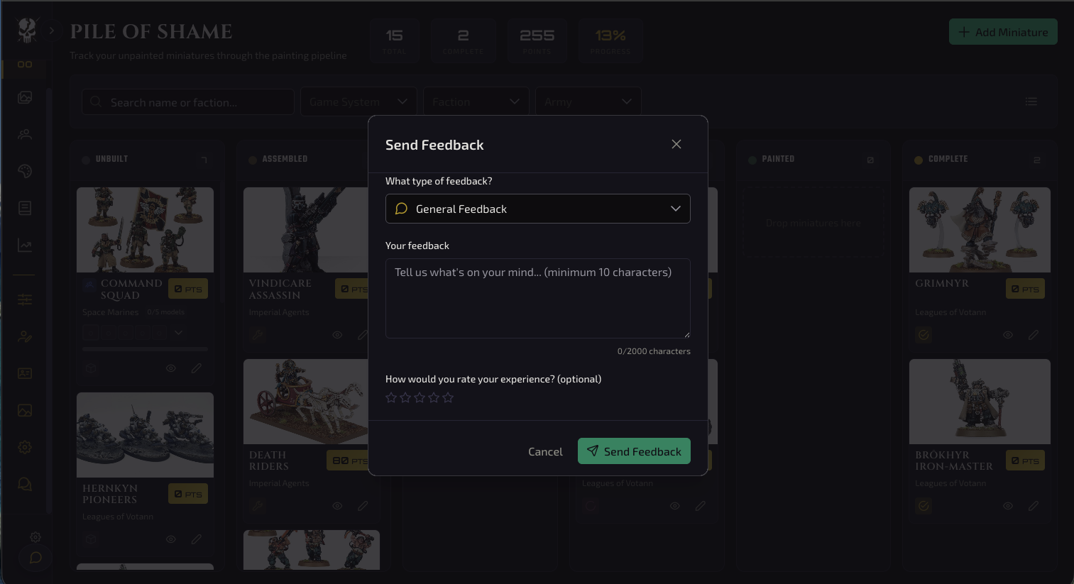 Community Feedback Dialog